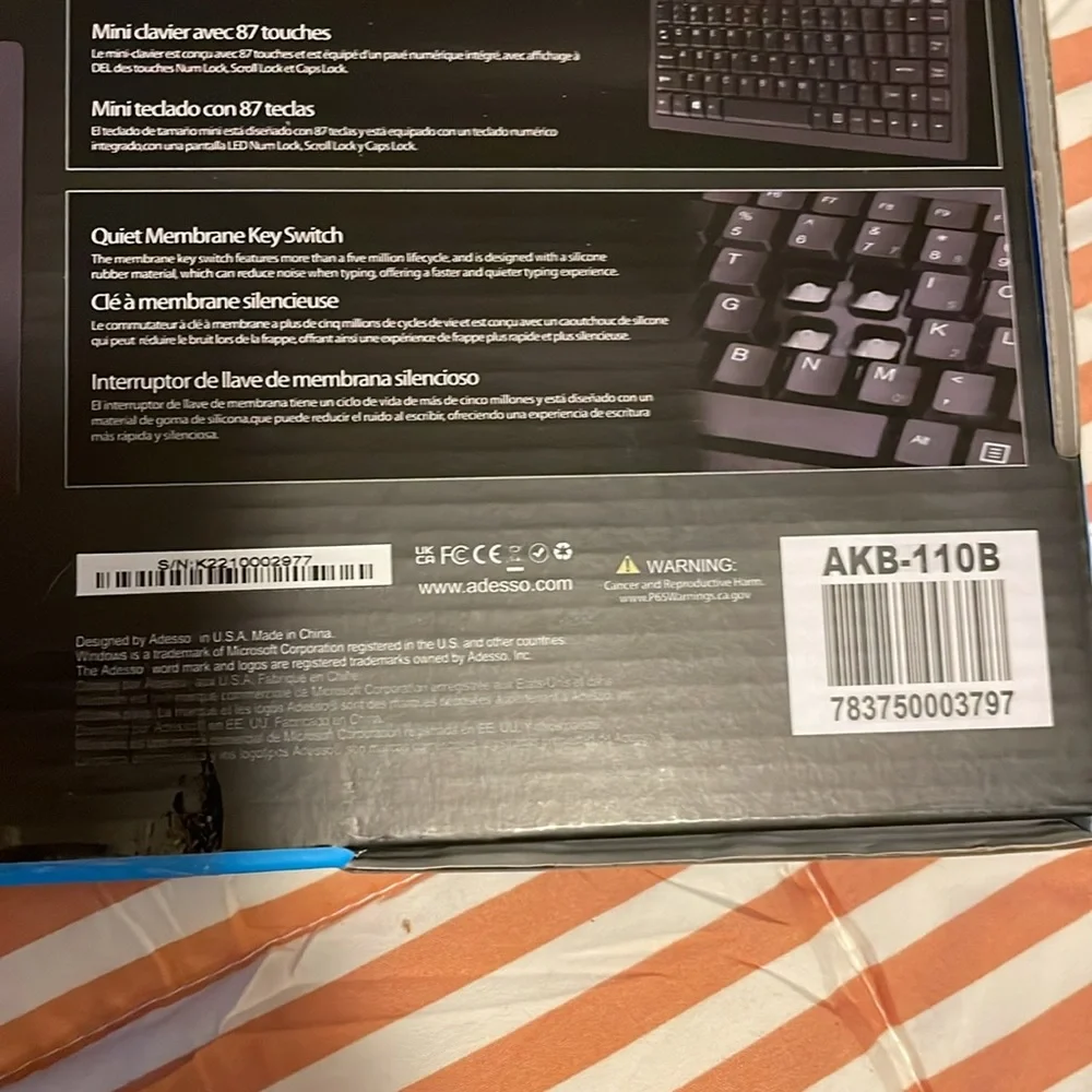 ADESSO EASY TOUCH MINI KEYBOARD